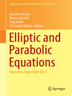 cover image of Elliptic and Parabolic Equations